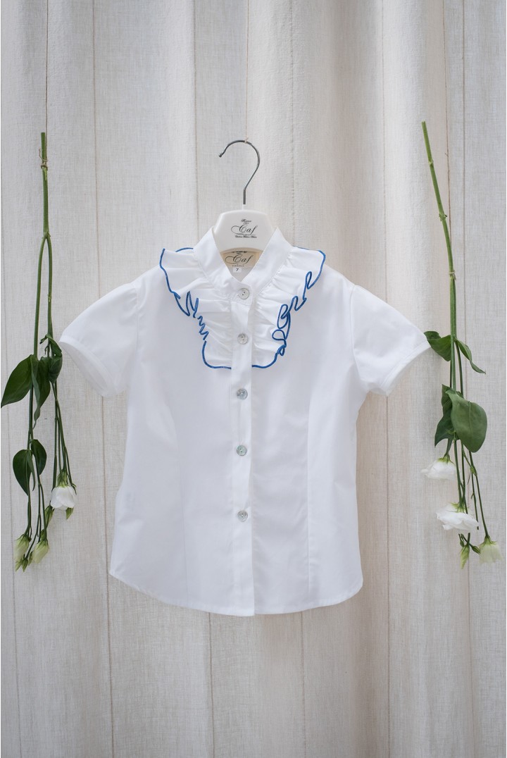 Camicia Ruches Celeste