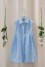 Light Blue Pleated Chemisier
